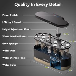 inbloom Hydroponics Growing System – 12 Pod Indoor Garden Kit