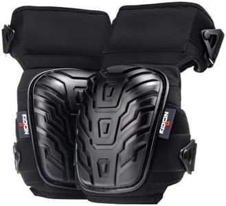 NoCry Professional Knee Pads for Work with Improved Adjustable Thigh and Shin Double Straps; Heavy Duty Shell, Soft Foam Padding and Gel Cushion; Fits Men and Women