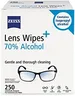ZEISS Pre-Moistened Lens Cleaning Wipes with 70% Alcohol, 250 Count