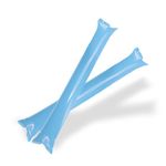 FUN FAN LINE - 50 pairs Bam Bam Thunder Sticks. Noisemakers for sporting events. Colourful boom clappers for cheerleading. Noise sticks for stadium or parties. 100 units (Light Blue)