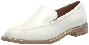 DV Dolce Vita Women's Fran Loafer Flat, Ivory Shiny, 3.5 UK