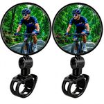KING KVH Premium Bicycle Rear View Mirror Set | 360° Adjustable Handlebar Convex Mirrors | Strong Protective Body | Cycling Safety Mirror with 6 Months Warranty (2 Pieces)