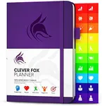 Clever Fox Planner – Undated Weekly & Monthly Planner to Increase Productivity, Time Management and Hit Your Goals – Organizer, Gratitude Journal – Start Anytime, A5, Lasts 1 Year, Purple (Weekly)
