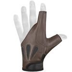 Daskz American Bow Glove One Finger Shooting Left hand Gloves- Professional Leather Archery hunting Gloves for Adults (Dark Brown, XS)