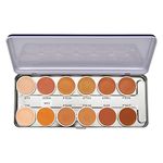 Fashion Colour Colour Correction Natural Makeup Base Palette - for All Skin Tones, Dermatologically Approved Creamy & Long Lasting, Total 12 colours available Natural Finish