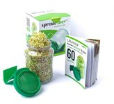 Sprout Smarter With Sprout Me Multi Use Sprouts Maker Box - 60 Sprout Recipe Guide for All Seeds & Beans, Sprouts Making Box With Built in Drainage Stand, 720ml