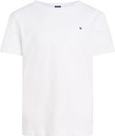 Tommy Hilfiger - Boys' T-Shirts - White T Shirt, Boys Clothing, White Tshirt, Kids White T Shirt, Plain White T Shirt, White T Shirt For Kids - Short Sleeve Shirt
