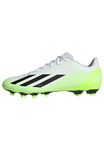 adidas Unisex X Crazyfast.4 Flexible Ground Football Shoes (Firm, FTWR White/core Black/Lucid Lemon, 10 UK