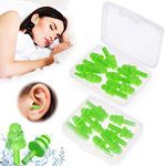 Reusable Silicone Ear Plugs, CHOOBY 10 Pair Waterproof Noise Reduction Earplugs for Sleeping, Swimming, Snoring, Shooting Range, Motorcycles, Work, SNR 32db Sound Blocking Earplugs for Adults & Kids