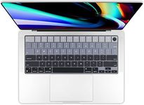 Batianda for New MacBook Pro 14 16 inch Keyboard Cover 2021 2023 with M3 M2 M1 Pro/Max Chip and New MacBook Air 13 Premium Ultra Thin Gradient Color Waterproof Keyboard Skin, Gradient Grey