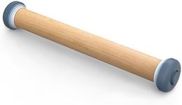 Joseph Joseph PrecisionPin Adjustable Rolling Pin for Baking and Pastry Beech Wood Pastel Blue