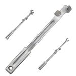 Gaquolam Wrench Extender Tool Bar Torque Amplifier Extra Leverage Wrench Extension Auto Repair Wrench Connecting Rod with 1/2 Inch Square Hole Fit for Drive Click Torque Wrench (Wrench Extender)