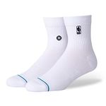 Stance Men's Quarter Sock LOGOMAN ST QTR, White, Small