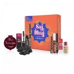 Blue Heaven Saj Dhaj Festive Makeup Kit for women- Vanilla, Pack of 10 | Full face Makeup kit, Fair Tone combo, 19g+26.3ml