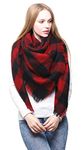 Belle Dame Blanket Scarf for Women Large Square Plaid Checked Tartan Pashmina Shawl Wraps (CP105-29)