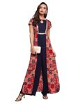 Miss Chase Women's Keyhole Neck Regular Sleeve Bohemian Paneled Regular Length Jumpsuit with Pockets (MCSS23D15-66-224-05, Multicolored, L)