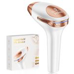 LUBEX 21J IPL Hair Removal Device, 3-in-1 Functions HR/SC/RA, 9 Energy Levels, 999,900 Flashes, Perfect Laser Hair Removal Systerm for Women and Men, Armpits, Legs, Body, Gold