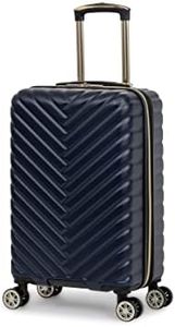 Kenneth Cole REACTION Women's Madison Square Hardside Chevron Expandable Luggage, Navy, 24-Inch Checked, Kenneth Cole Reaction Women's Madison Square Hardside Chevron Expandable Luggage