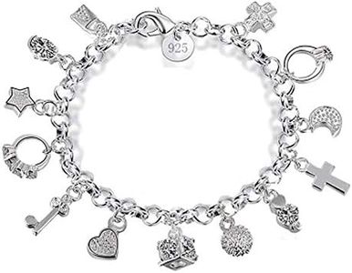 Aeora S925 Silver Thirteen Hanging Pieces Bracelet for Women Gift Bracelets & Bangles Jewelry