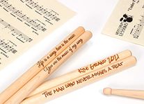 Personalised Custom Drum Sticks - 5A Size | Design A Truly Unique Gift | Laser Engraved