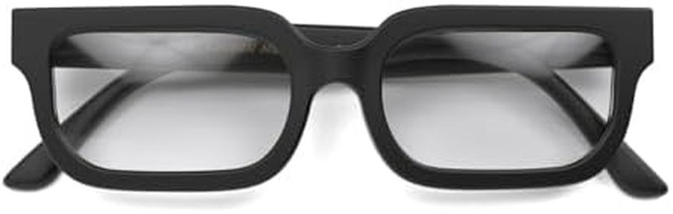 Lunettes LONDON MOLE | Lunettes de Lecture ICY | Verres rectangulaires | Lecteurs sympas | Hommes Femmes Unisexe | Lunettes de Lecture élégantes | Noir Mat | grossissement +3.0