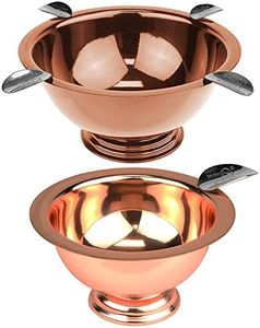 Stinky Cigar Copper Plated Ashtray Set (4 and 1 Stainless Steel Stirrup Ashtrays)