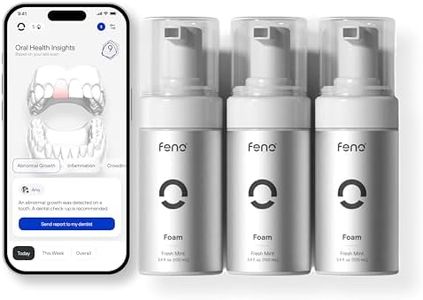 Feno Fluoride Free Foam Toothpaste - 3 Pack Bundle with Feno Plus AI Oral Health Report Access - Xylitol Toothpaste for Sensitive Teeth - Non Toxic Mint Foaming Toothpaste for Adults, 3.4 Fl oz
