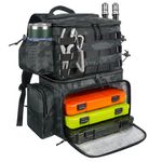MATEIN Fishing Tackle Backpack with Cooler, Large Fishing Bag with Rod Holders for 4 Trays (Tray Not Included) & Fishing gear