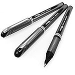 Pentel Energel BL27 Liquid Gel Ink Rollerball Pen - 0.7mm Metal Tip - Black Ink - Pack of 3