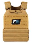 Force Fitness - Weighted Vest - Ultra-durable and Adjustable Straps - Improves Workouts from Home or Gym (2kg, Tan)