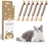 Potaroma 6 Pcs Natural Silvervine Sticks Cat Toys, Catmint Silvervine Blend Sticks, Kittens Chew Toys for Teeth Cleaning, Matatabi Dental Care Cat Treat, Edible Kitty Lick Toys