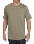 Dickies Cherokee Men's Cooling Short Sleeve T-Shirt, Desert Sand, Medium