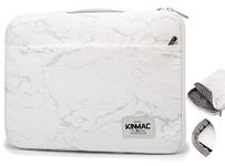 Kinmac 360° Protective Water Resistant Laptop Sleeve case bag with Handle for MacBook Pro 14 inch,13.5 inch-13.9 inch and 14 inch Laptop(White Marble)