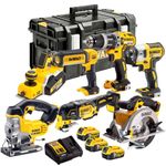 DEWALT 18V DCK665P3T1 7 Piece Power Tool Kit with 3 x 5.0Ah Batteries & Charger- Tool Set - Monster Power Tool Kit - Combo Kit - 18V Cordless Power Tool Kits - Combo Kits