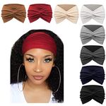 DRESHOW 8 Pack Turban Headbands for Women Wide Vintage Head Wraps Knotted Cute Hair Bands Accessories