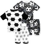 DAUGHTER QUEEN Boys Pajamas 18-24 Months Summer PJs Soccer Pj Sets Baby Toddler 100% Cotton Short Sleeve Jammies Ball Sleepwear Sports Clothes Outfits 18m/Mo 24m/Mth