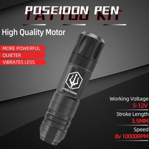 POSEIDON Wireless Tattoo Pen Kit – Rotary Machine with Power Supply