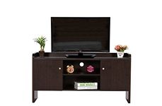 DeckUp Alvo Engineered Wood 2 Door TV Stand and Home Entertainment Unit (Dark Wenge, Matte Finish)