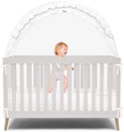 Wonder Space Elegant Baby Crib Net Tent - Minimalist Lace Design - Durable & Breathable Mesh to Keep Baby in & Stop Climbing Out - Mosquito & Insects Protection