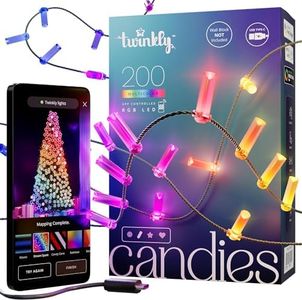 Twinkly Strings AUB-C – 200 Candle-Shaped RGB LEDs, Green Wire, AUB-C