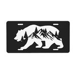 vercosee Hiking Bear Mountains Camper Front License Plate Cover,Personalise License Plate Car Vehicle License Plate Vanity Tag,Aluminum Novelty License Plate,Generic Car Tags, Car Accessory