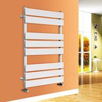 NRG 800x600 Flat Panel Heated Towel Rail Bathroom Rad Radiator Gloss White