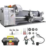 Uargd Metal Lathe Machine, 211 mm x 750 mm, Compact benchtop Lathe with Adjustable Speed Range of 0-2500 RPM, 750W brushless Motor and Durable Metal Gears, Includes Tool Box for Crafting Components