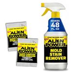Alien Power 48 Fl Oz Instant Stain Remover Spray for Mold and Mildew, All Purpose No-Scrub Cleaner for Bathroom & Household Surfaces, Tiles, Wall, Black Mold, Mould, Grout - 2 Pack Set