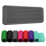 ZAXOP Resistant Silicone Mat Pouch for Flat Iron, Curling Iron,Hot Hair Tools.(Grey)