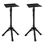 Softline Pro Heavy Duty Tripod Studio Monitor Stand Adjustable Height Foldable Tripod Legs Non-Slip Rubber Pads Foldable Monitor Speaker Stands - Pair