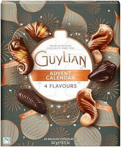 2026 Belgian Chocolate Advent Calendar, 24 Day Christmas Countdown, 8.71 oz