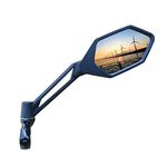 Scratch Resistant Glass Lens,Handlebar Bike Mirror, Adjustable Safe Rearview Mirror, Bicycle Mirror (Sliver Right Side) ME-005RS