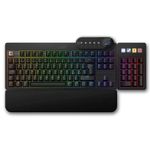 Mountain Everest Max Mechanical Gaming Keyboard - USB Hub - Cherry MX Hot-Swappable Switches - RGB Backlit (Midnight Black, Red - Linear & Quiet)