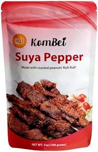 KomBei Suya Spice HOT - Authentic Nigerian Yaji, Premium African Seasoning Powder | Suya Pepper mix for Beef Steak, Chicken, Seafood, Kebabs & BBQ Dry Rub - 7oz (Spicy Hot)